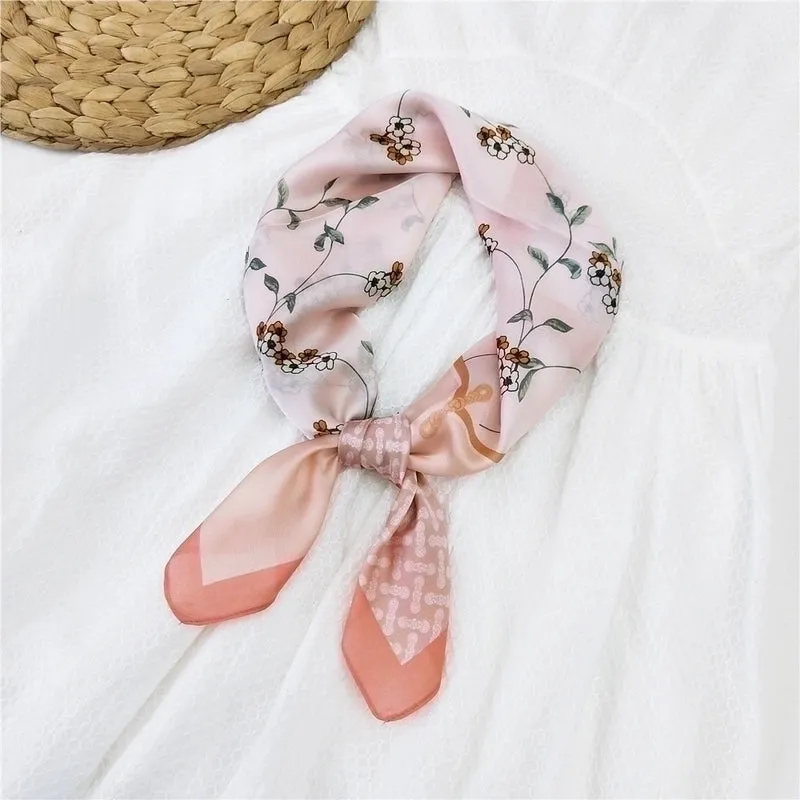 70 Small Square Scarf Silk Scarf Women Summer Neck Scarf Neck Protector Korean Thin Scarf