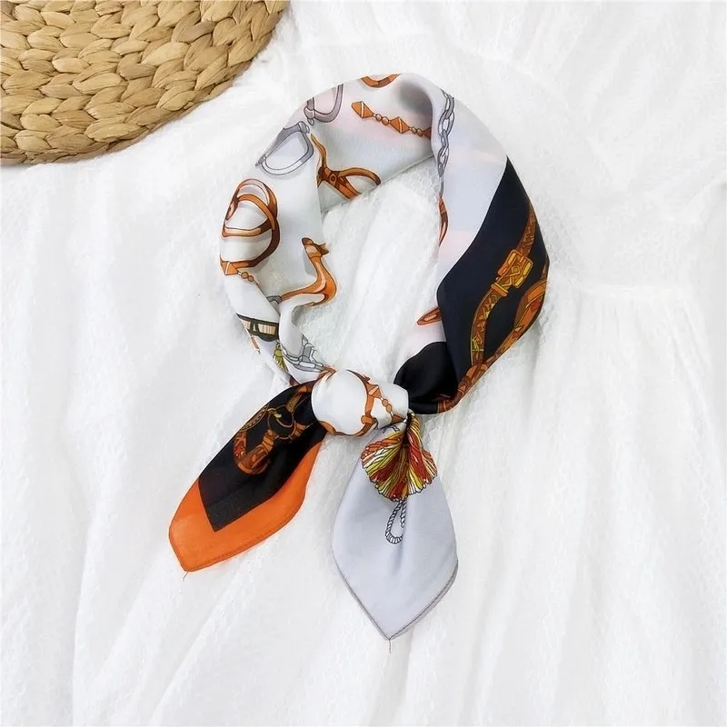 70 Small Square Scarf Silk Scarf Women Summer Neck Scarf Neck Protector Korean Thin Scarf