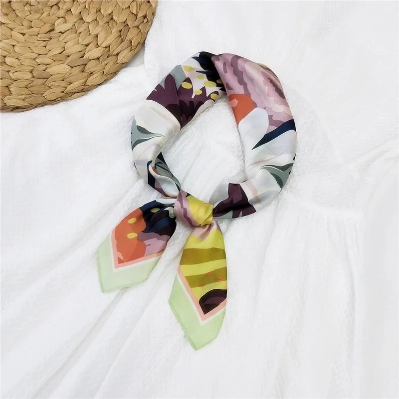 70 Small Square Scarf Silk Scarf Women Summer Neck Scarf Neck Protector Korean Thin Scarf