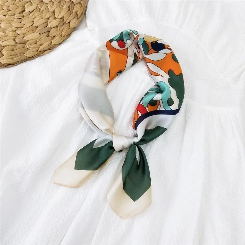 70 Small Square Scarf Silk Scarf Women Summer Neck Scarf Neck Protector Korean Thin Scarf