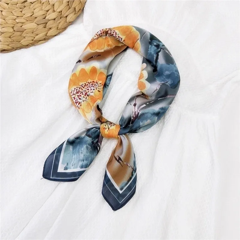 70 Small Square Scarf Silk Scarf Women Summer Neck Scarf Neck Protector Korean Thin Scarf