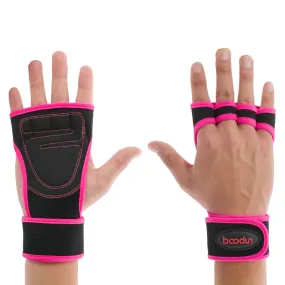 BD1119 Body Building Gym Training Fitness Weightlifting Gloves Wrist Wraps Workout Half Finger For Men & Women