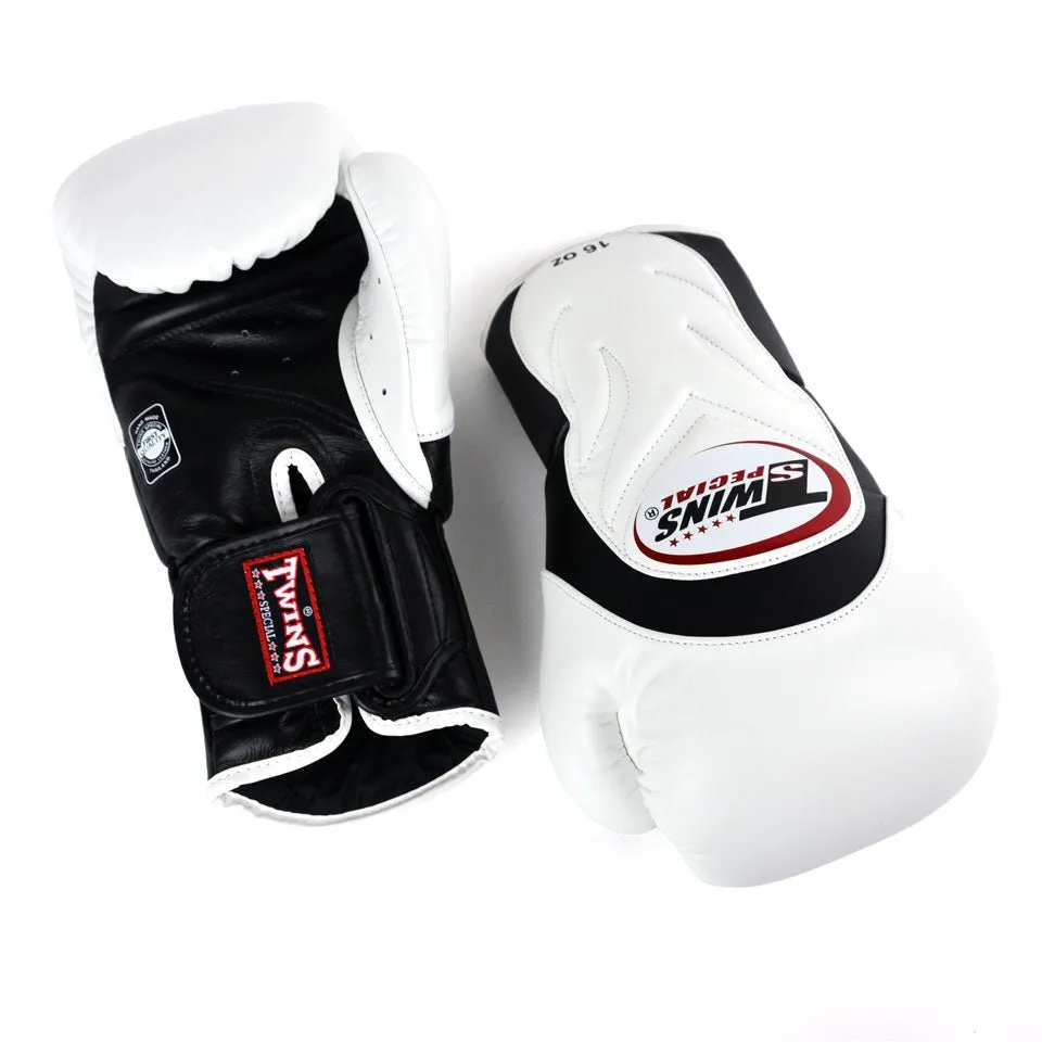 BGVL6 Twins White-Black Deluxe Sparring Gloves