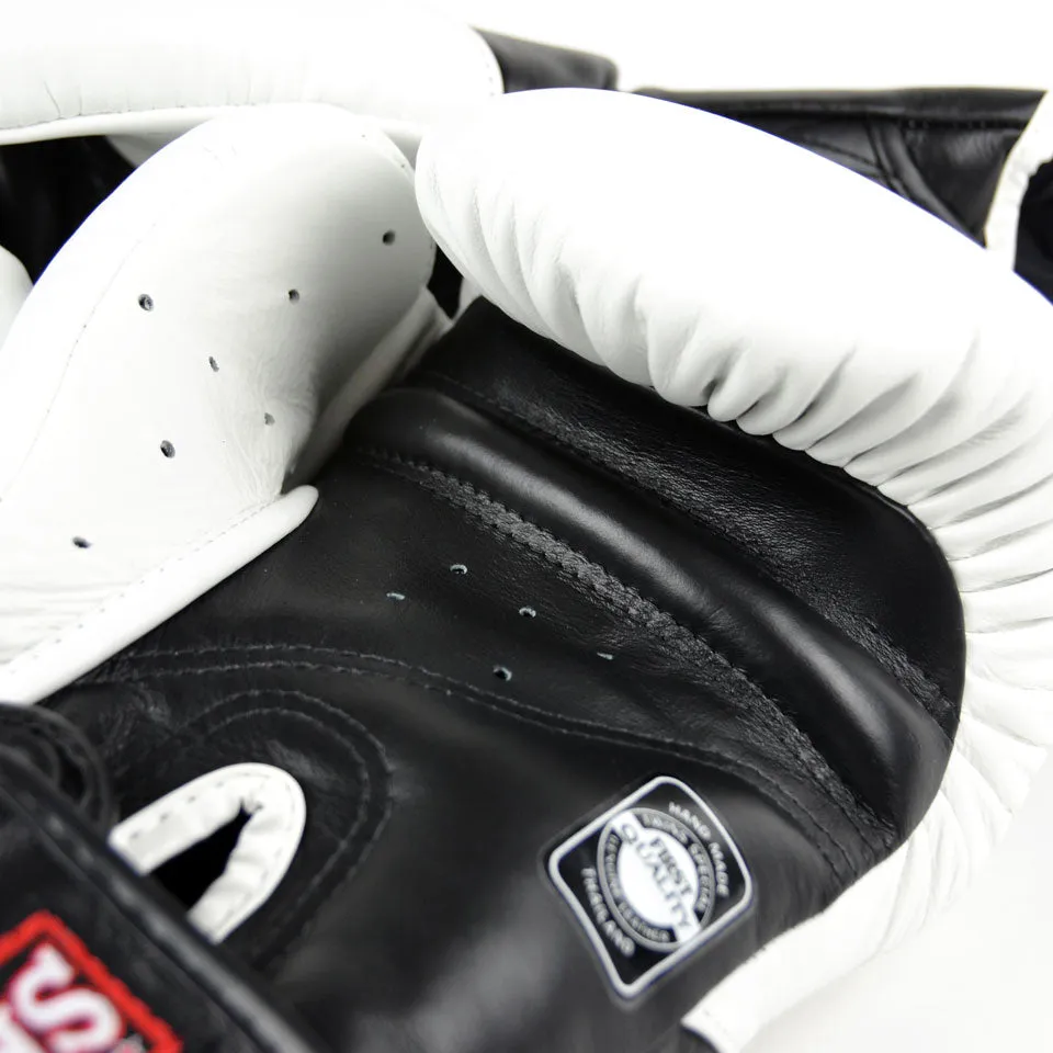 BGVL6 Twins White-Black Deluxe Sparring Gloves