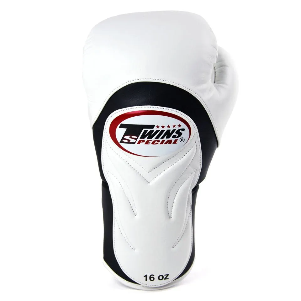 BGVL6 Twins White-Black Deluxe Sparring Gloves