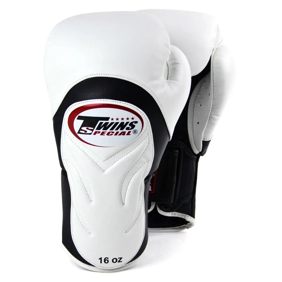 BGVL6 Twins White-Black Deluxe Sparring Gloves