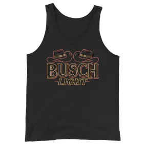 Busch Light Cowboy Hats Neon Sign Tank Top