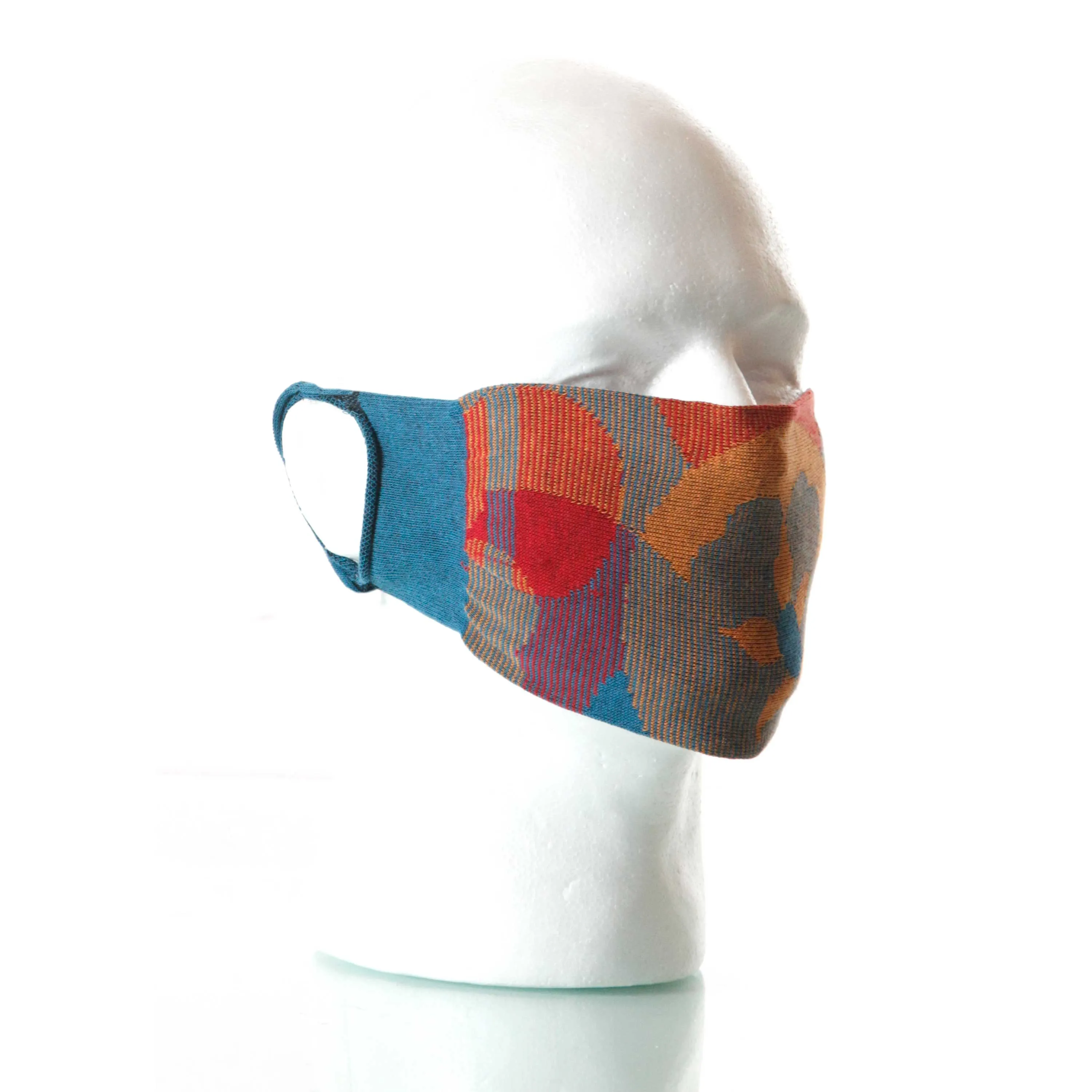 Coral Teal Geranium Mask