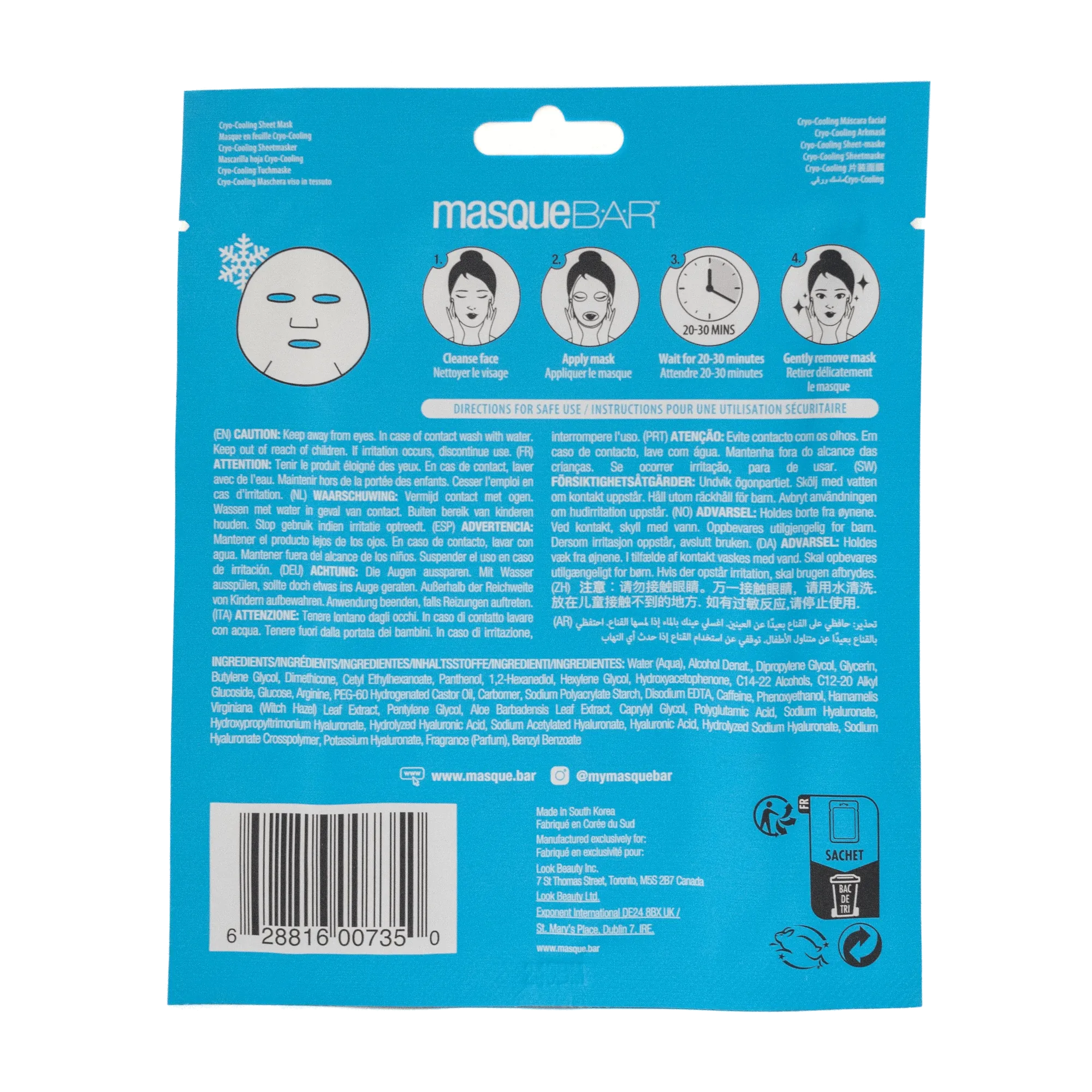 Cryo-Cooling Sheet Mask