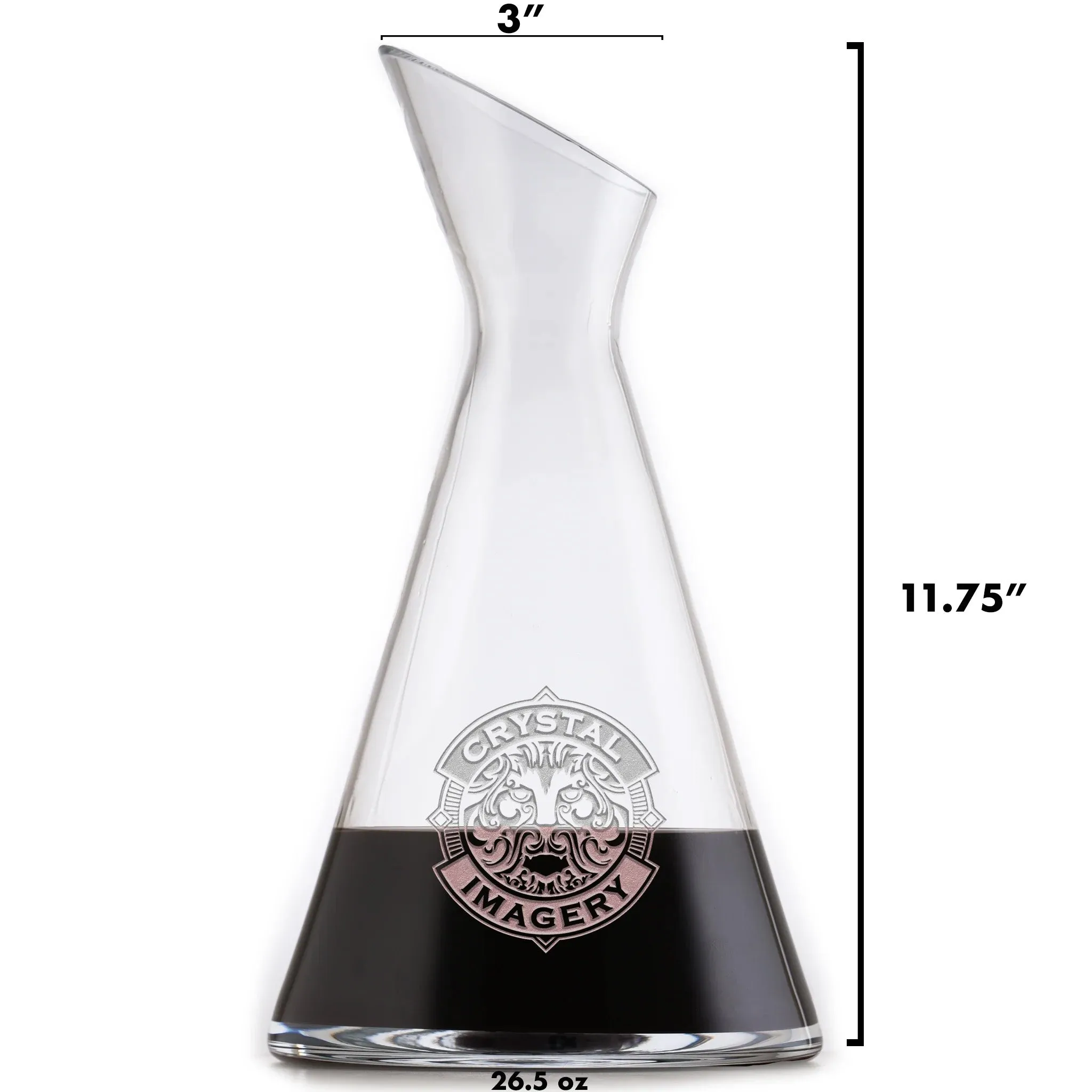 Custom Seashell Engraved Crystal Wine Decanter Gift Set