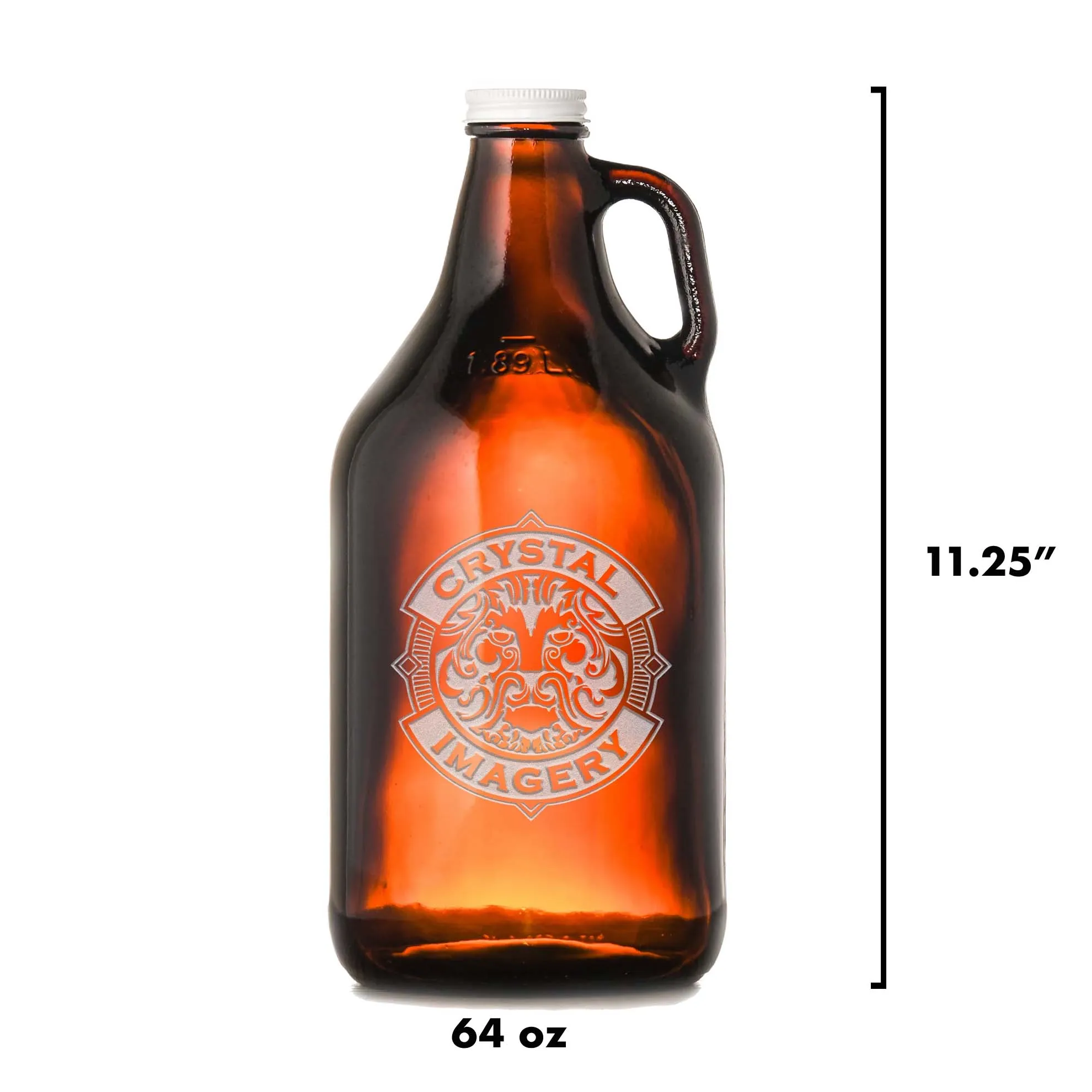 Engraved Seashell Beer Growler & Pint Glass Gift Set