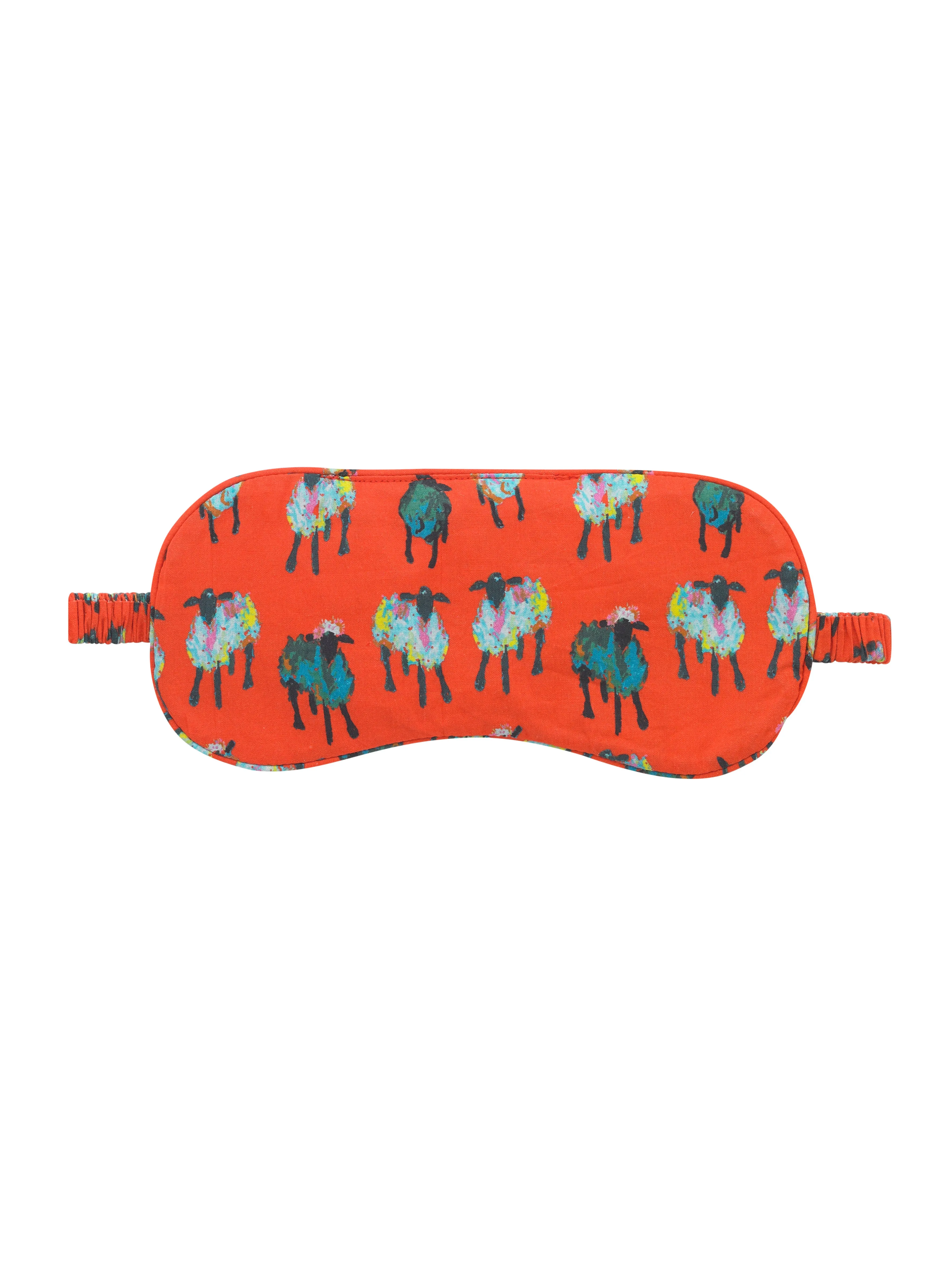 Eye Mask Cotton Red Sheep