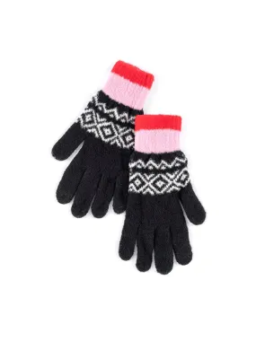 Fair Isle Winter Knit Touchscreen Gloves - Shiraleah