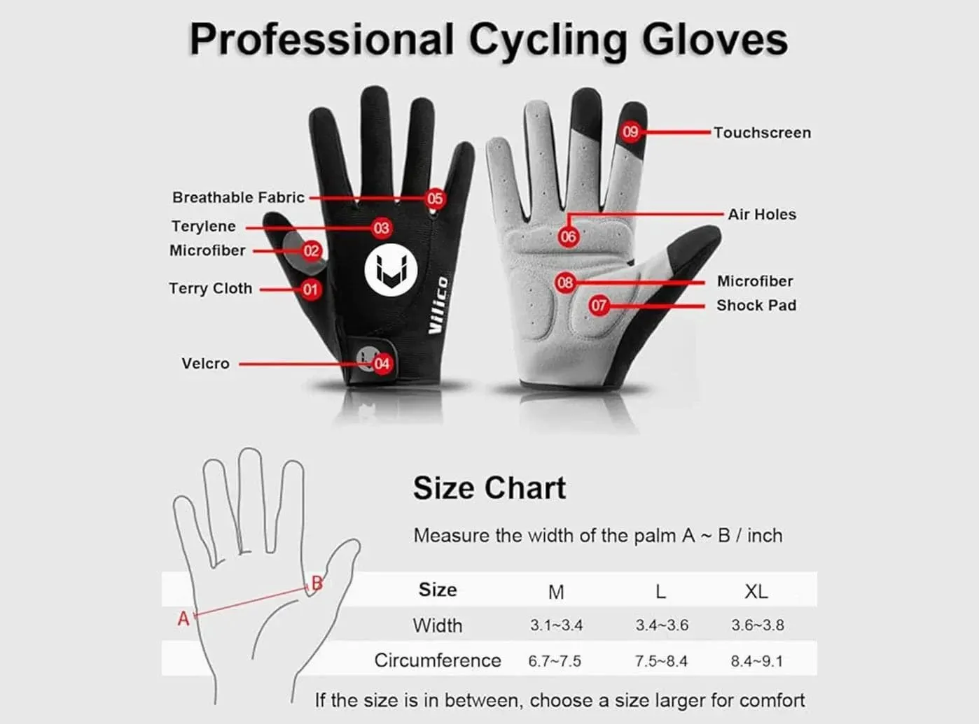 FitVille UV Protection Cycling Gloves