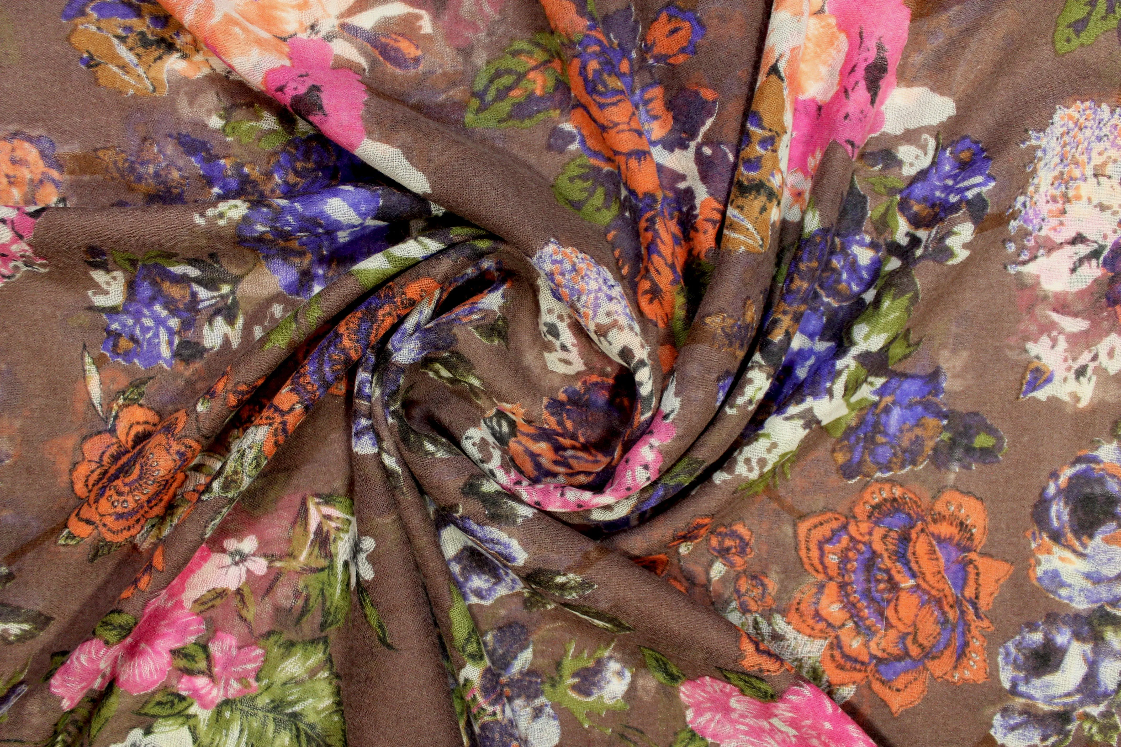 Floral Exotic Blossoms Scarf