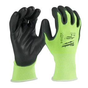 General Purpose Gloves - Milwaukee® High Visibility Cut Level 1 Polyurethane Dipped Gloves, 12 Pack, 48-73-891B