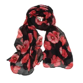 Lovely Floral Print Long Scarves