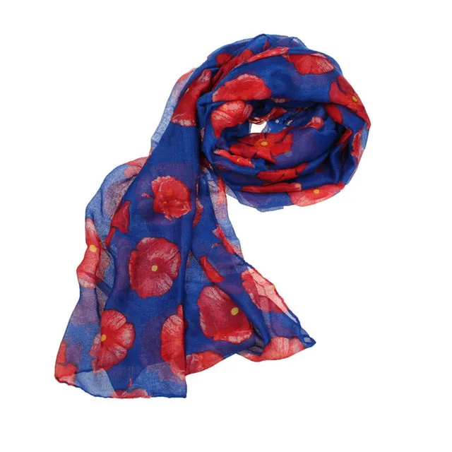 Lovely Floral Print Long Scarves