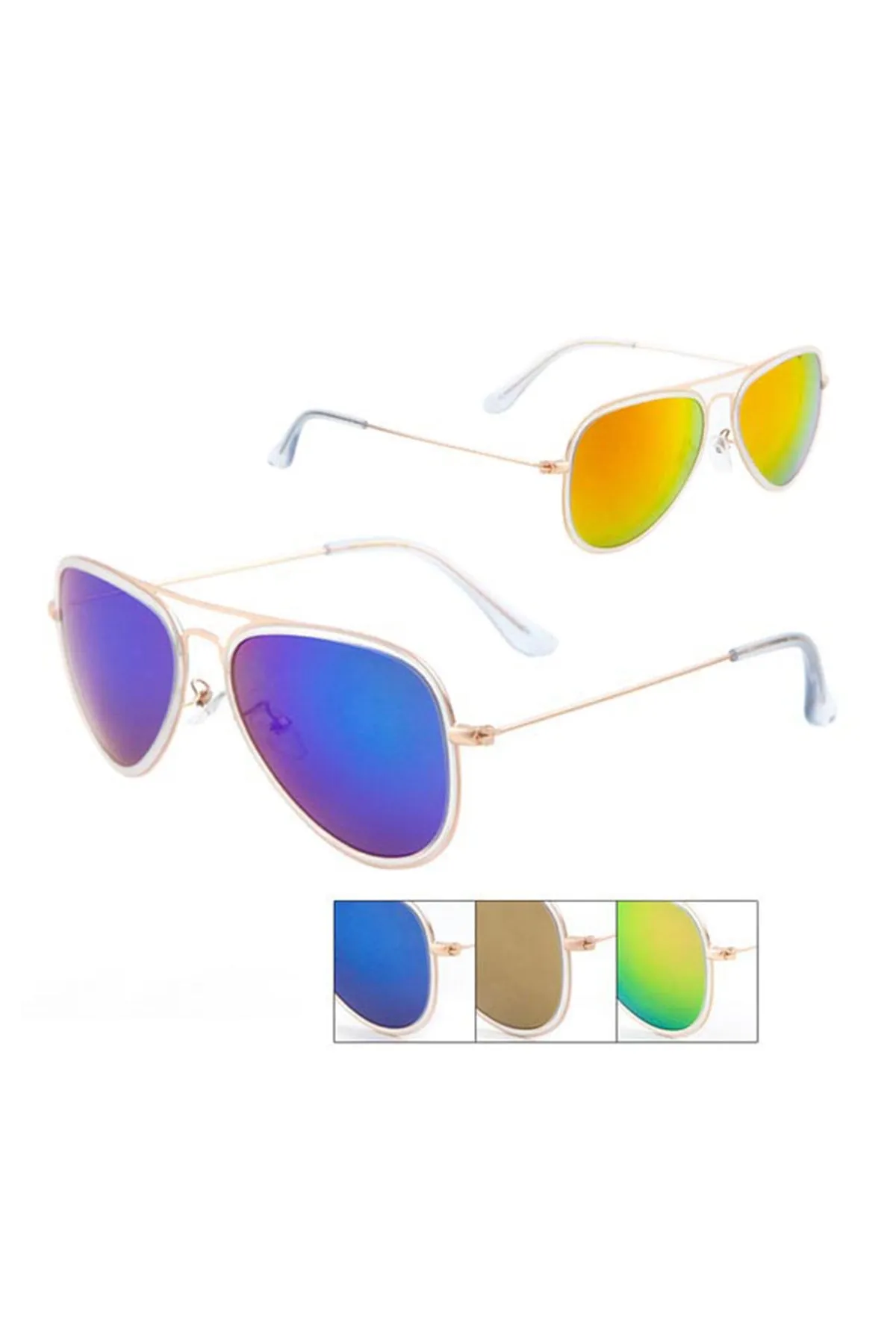 OCEANIC GRADIENT AVIATOR FASHION SUNGLASSES/12PCS