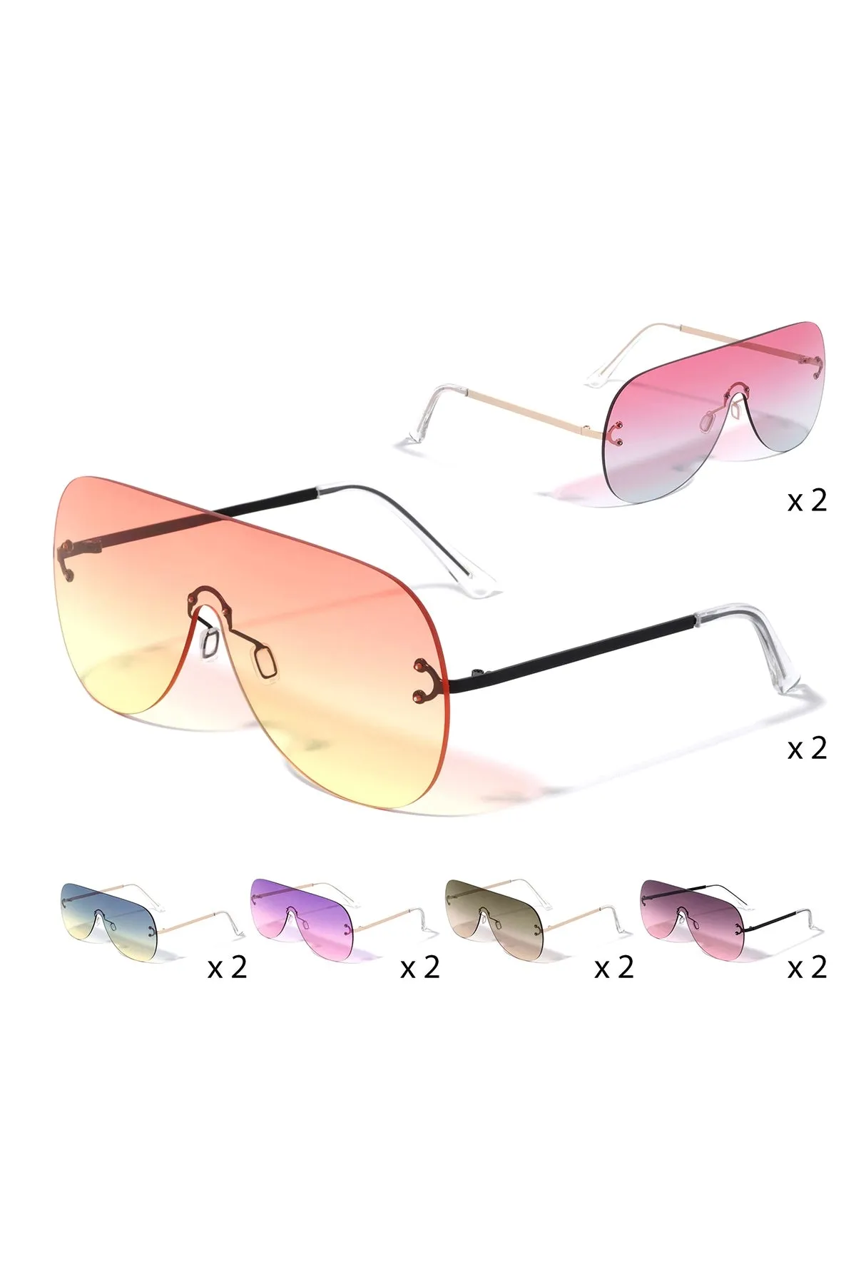 OCEANIC GRADIENT FASHION SUNGLASSES/12PCS