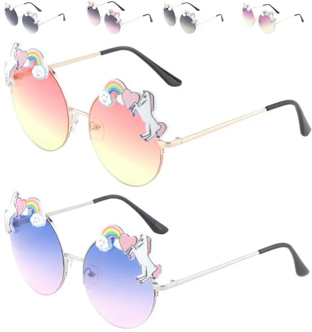 Oversized Unicorn Round Women's Sunglasses Great for a Festival