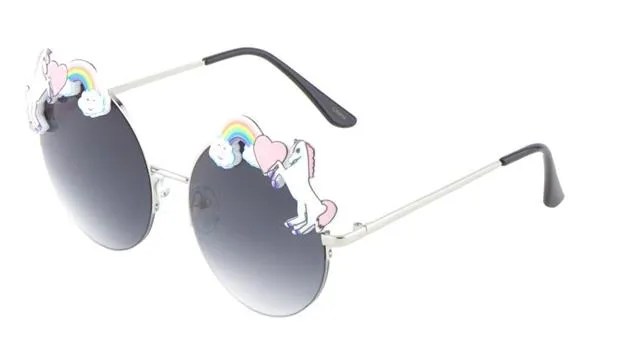 Oversized Unicorn Round Women's Sunglasses Great for a Festival