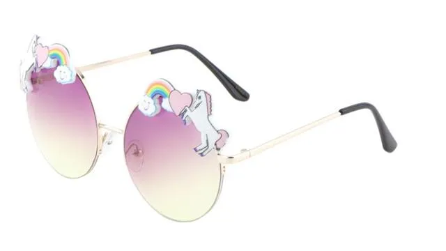 Oversized Unicorn Round Women's Sunglasses Great for a Festival