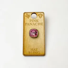 Pink Panache | Bronze Tone 10mm Hat Pin with Light Rose Cushion Cut Crystal