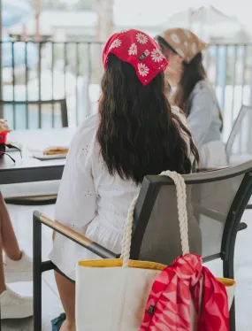 Red Floral Bandana (smaller scarf)