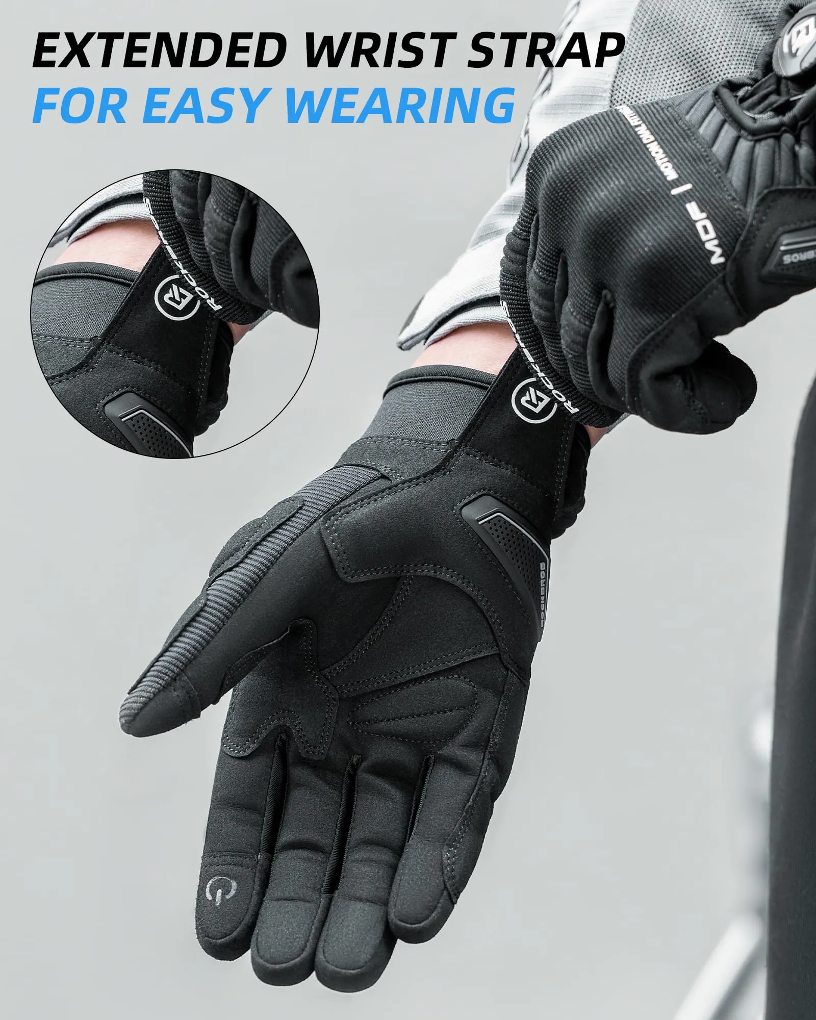 ROCKBROS Motorcycle Gloves for Men Women Touchscreen Hard Knuckles Breathable MTB