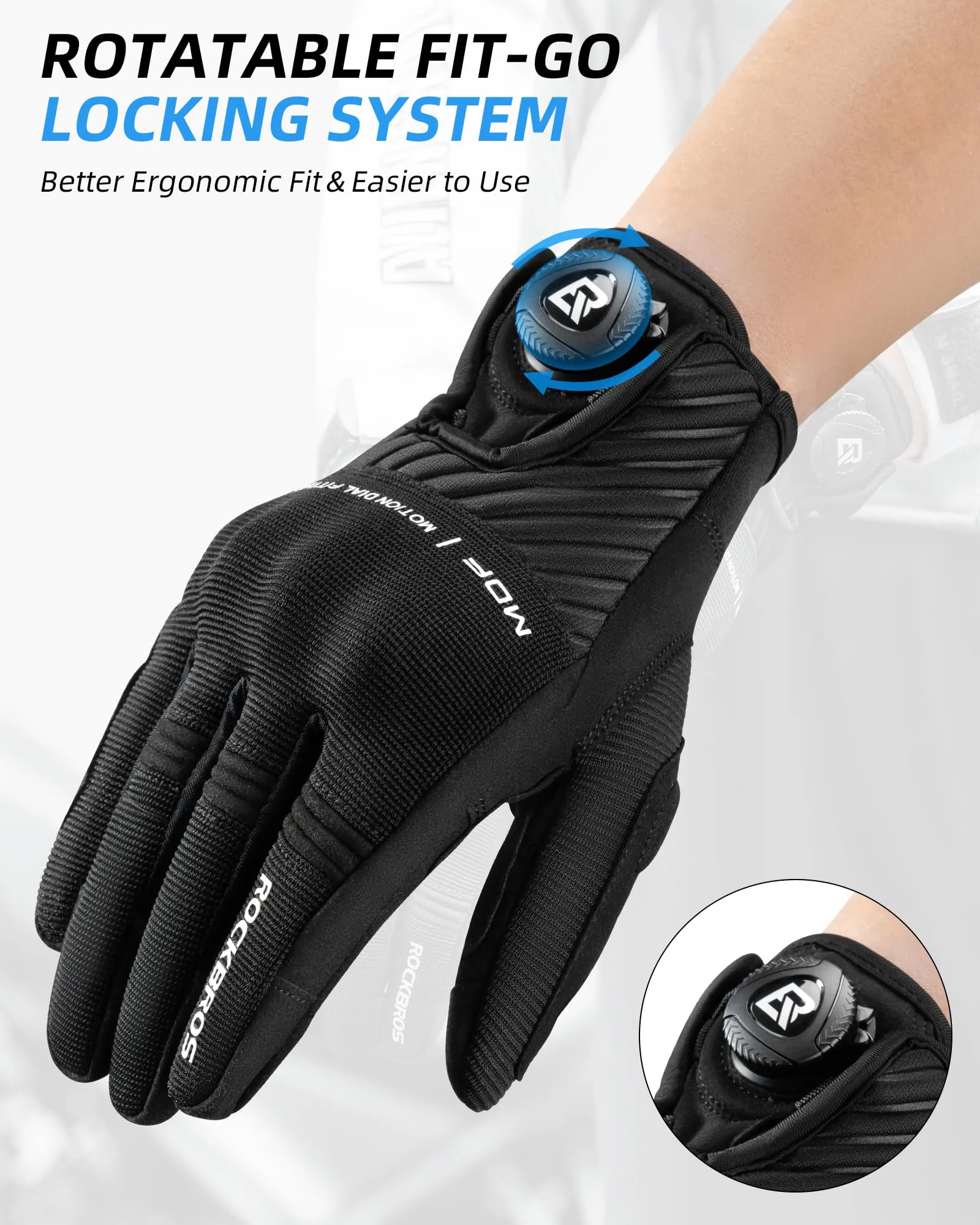 ROCKBROS Motorcycle Gloves for Men Women Touchscreen Hard Knuckles Breathable MTB