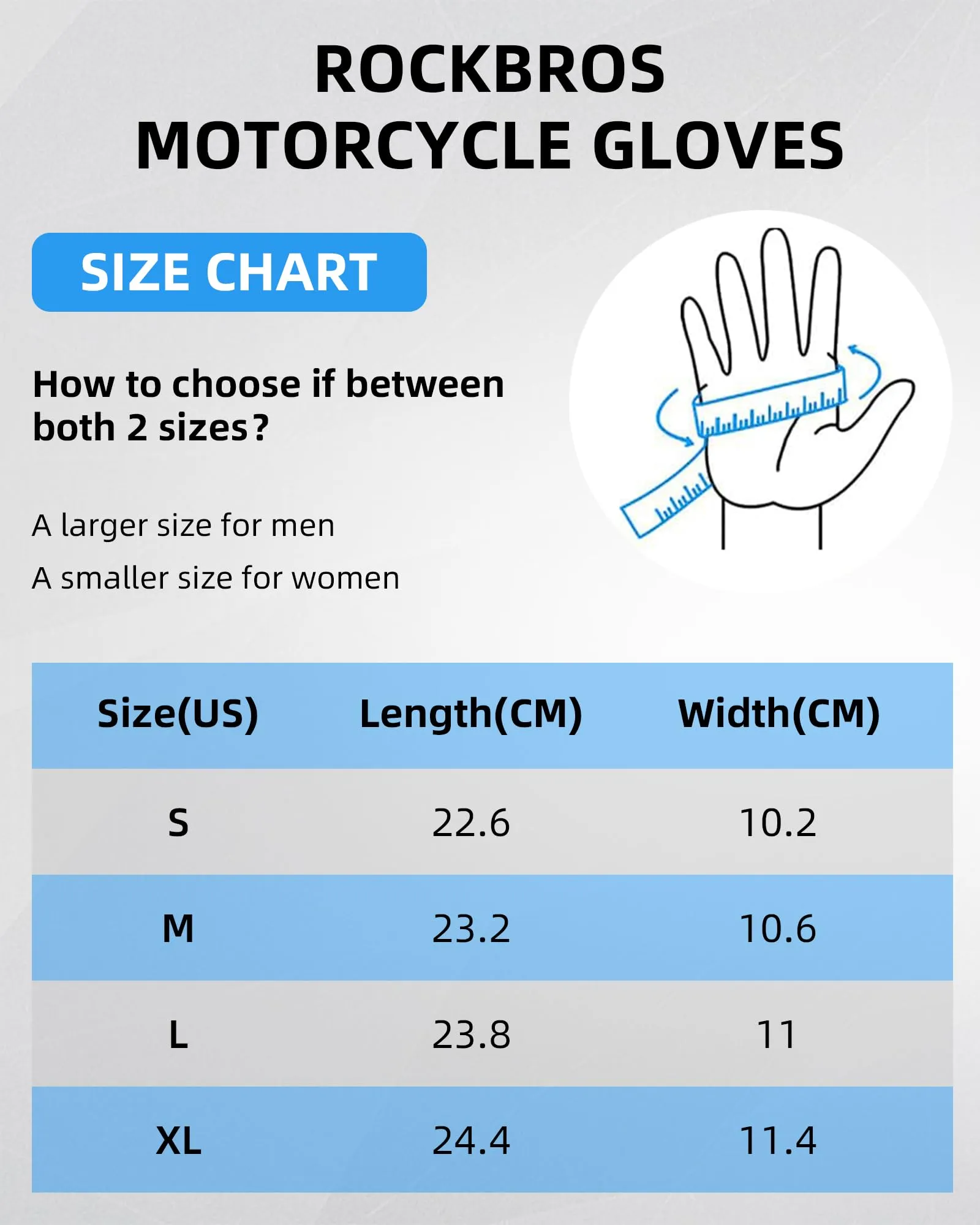 ROCKBROS Motorcycle Gloves for Men Women Touchscreen Hard Knuckles Breathable MTB