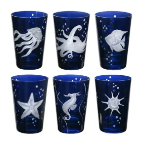 Sea Life Collection Set 6 Tumbler Glasses