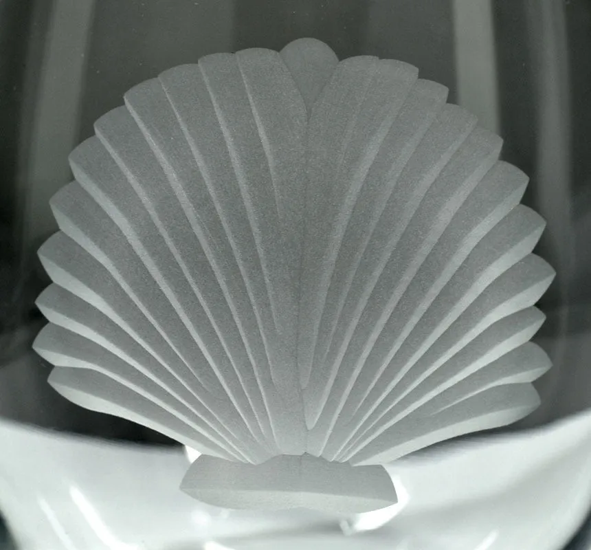 Sea Shell Etched Cooler Glasses