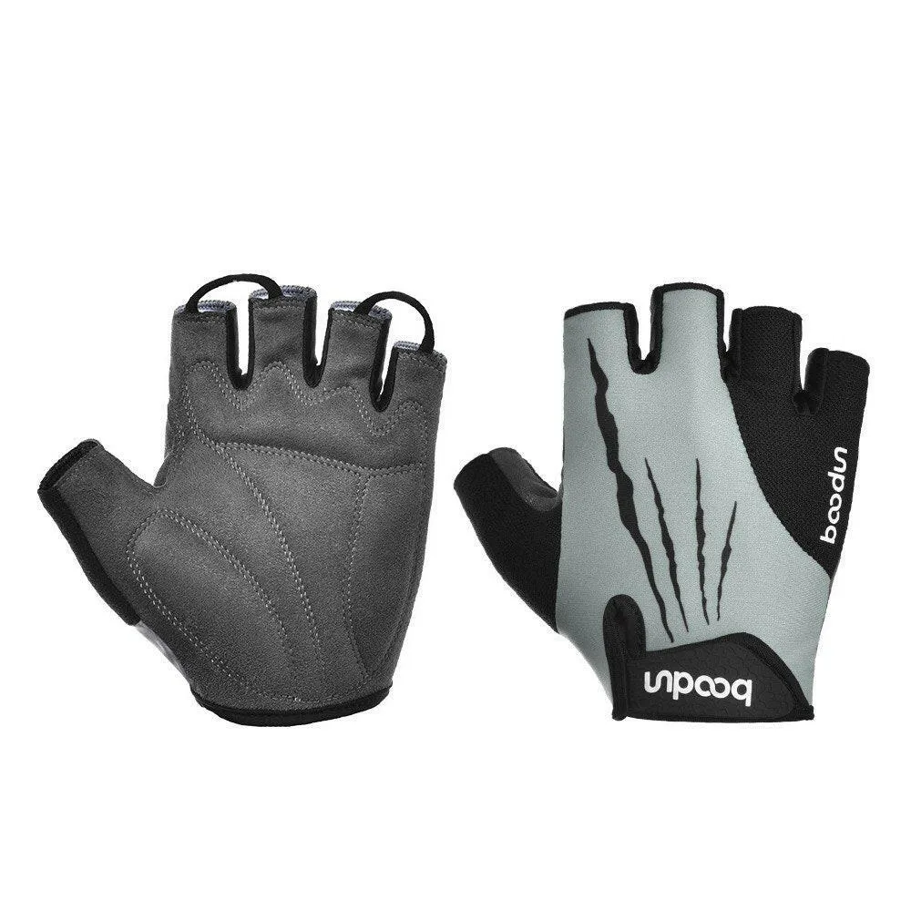 Sport Gloves Anti-skid Cycling Half Finger Gloves Shock Absorbing Padded Weight Lifting Gloves Outdoor Breathable MTB Gloves Bicycle Mitten