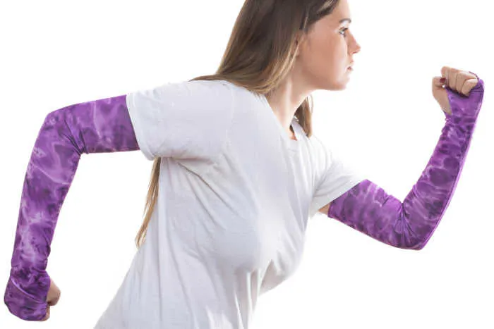 Womens Arm Hand UV Protection Long Sun Sleeves | Aqua Design