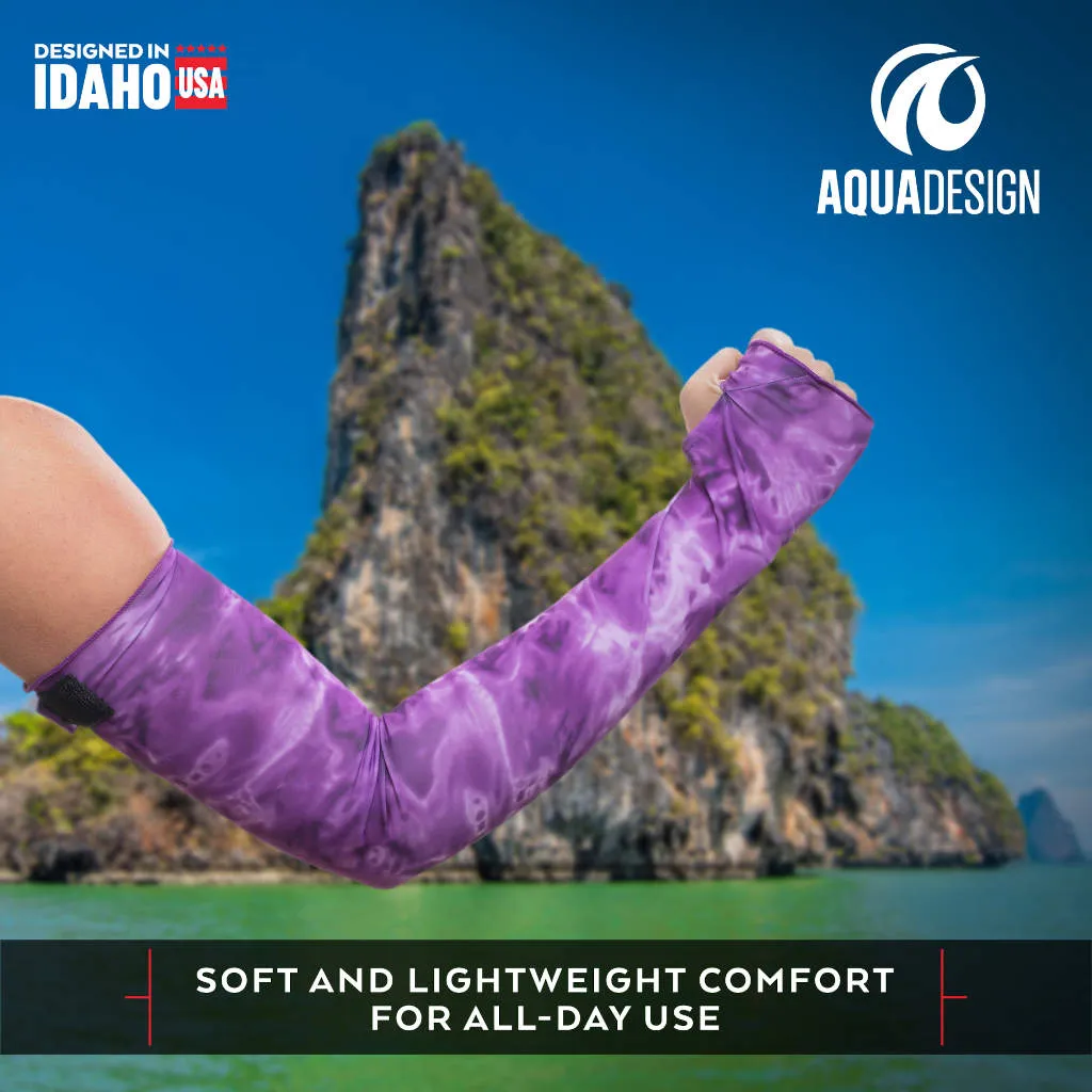 Womens Arm Hand UV Protection Long Sun Sleeves | Aqua Design